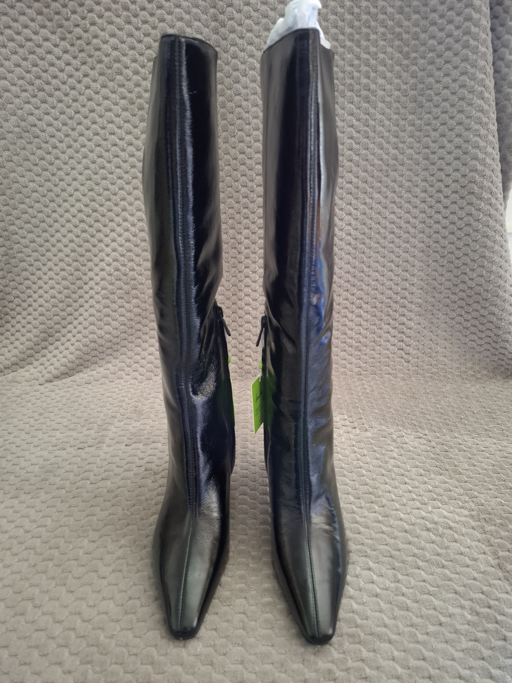 Sam Edelman Sylvia 2 Black Crinkle Leather Knee High Boots Size 7